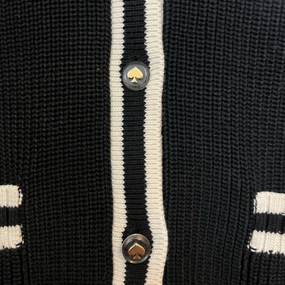 Kate Spade Oversized Logo Cardigan Black & White - Picture 12 of 16